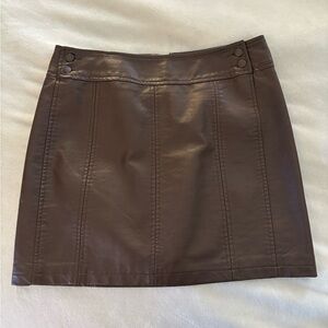Free People Faux Leather Mini Skirt